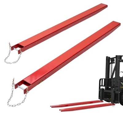 Image de VEVOR Lot de 2 rallonges de fourches 2090 mm Rallonge de fourches 1,815 tonnes de capacité de charge Fourches Q235 acier au carbone conception monobloc Rallonge de fourches à palettes Compatible avec fourches 106 mm