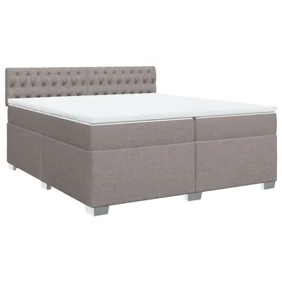 Produktbild von vidaXL Boxspringbett mit Matratze Taupe 200x200 cm Stoff