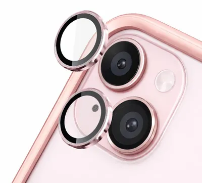 Immagine prodotto di Rhinoshield, pellicola protettiva antigraffio per fotocamera per Apple iPhone 15 / 15 Plus, rosa