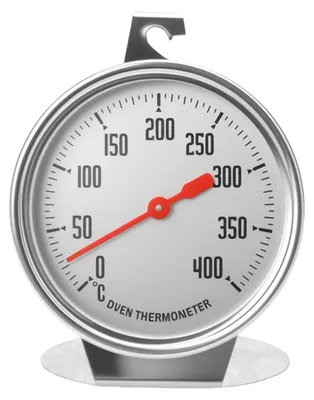 Oventhermometer 0-400 °C, Edelstahl, 7 cm, aufhängbar/standfest