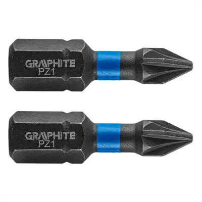 Obrázok produktu pre GRAPHITE Rázové bity PZ1 x 25 mm, 2 ks.