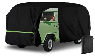 Obrázok produktu pre Ochranná plachta na auto, poskytuje kompletnú ochranu, je odolná voči poveternostným vplyvom a UV žiareniu, určená pre modely VW Bus T1, T2, T3, vyrobené v rokoch 1950-1992