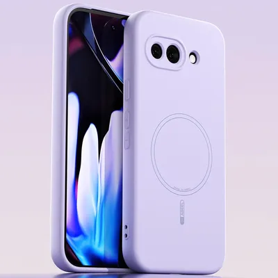 Obrázek produktu pro Magnetické pouzdro pro Google Pixel 9A, kompatibilní s MagSafe, tekutý silikon, nárazuvzdorné a odolné proti poškrábání Fialová