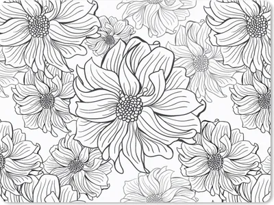 Produktbild von MuchoWow® Mauspad Mousepad Blumen - Schwarz - Weiß - Design 40x30 cm - Mousepads - Maus Mat - Pad - Mausunterlage - Anti Rutsch