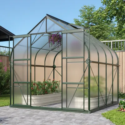 Produktbild von Vitavia Gewächshaus "Dione 6700" inkl. Stahlfundamentrahmen smaragd grün 6,7 m² 4 mm HKP