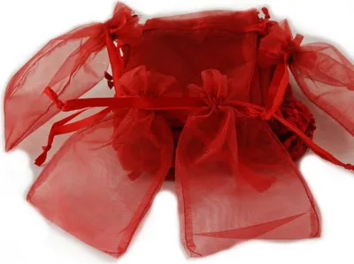 Produktbild von 50 Organzabeutel 15 x 10 cm dunkelrot