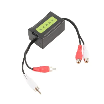 Image de Filtre antiparasite, isolateur de boucle de masse, connecteurs RCA 3,5 mm/0,1 pouce, filtre de fréquence vocale pour autoradios