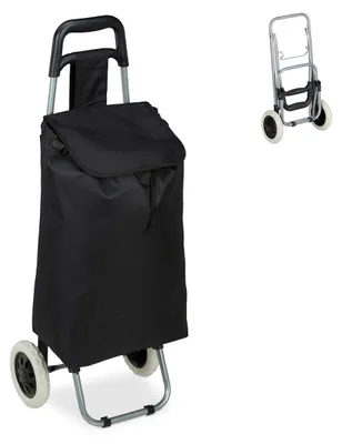 Obrázok produktu pre relaxdays 10029467_46 relaxdays Einkaufstrolley   Metall schwarz
