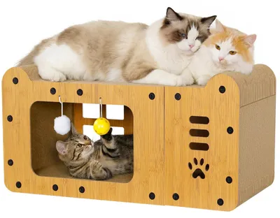 Immagine prodotto di Gimars XXL: Tiragraffi grande da 59,5 cm, rifugio per gatti in cartone, ideale per gatti domestici