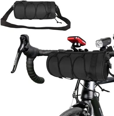 Productafbeelding van Fietszak - Waterdichte fietszak - Bagagezak voor fietsen - Grote capaciteit - Opvouwbaar - Schouderband - Geschikt voor racefietsen en mountainbikes - Zwart
