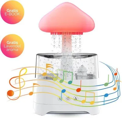 Produktbild von Luftbefeuchter Nachtlicht - Weißes Rauschen - Schlafzimmerlampe - 4 in 1 Gerät