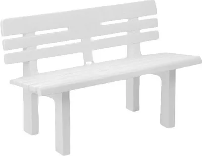 Produktbild von Außenbank Daltobel, Monoblock-Gartenbank, Außenbank, 100 %  Italy, 110 x 52 x 71 cm, Weiß