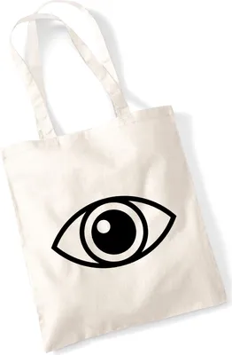 Produktbild von Huuraa Jutebeutel Auge Eye 10 Liter Natural Baumwolle Tasche Geschenkidee