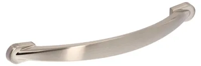 Produktbild von Griff für Möbel aus Zinklegierung, Lochabstand 128 mm, gebürstetes Nickel