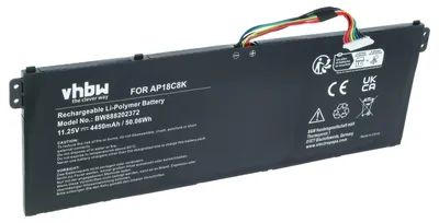 Produktbild von vhbw Akku kompatibel mit Acer Swift 3 SF314-57-75LL, 3 SF314-57-77MU, 3 SF314-57-5954, 3 SF314-57-59PT Notebook (4450 mAh, 11,25 V, Li-Polymer)