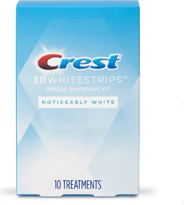 Produktbild von Box 10x Umschläge, Zahnweiß-Streifen, Crest, 3D White, spürbar weiß, 9% Konzentration, 10 Tage