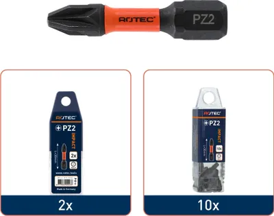 Produktbild von - IMPACT - Schraubenbit - PZ 2 - L=30 - C6.3 - BASIC (10 Stück) - EU -