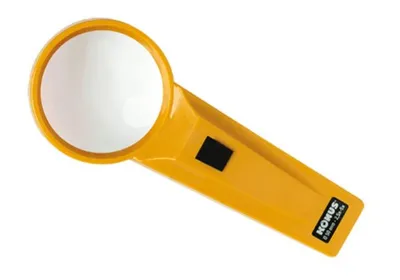 Zdjęcie produktu dla Konus Lux-50 Ręczna lupa dwuogniskowa 3,5x/5x (50 mm) z podświetleniem z tworzywa sztucznego