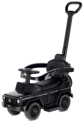 Produktbild von Rutschauto Mercedes G-Klasse 3-in-1 Rutscher mit Schubstange & Gummireifen Kinderfahrzeug Schiebeautoy Schwarz Sun Bab