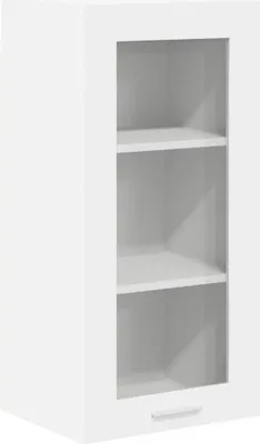 Image de vidaXL Armoire suspendue avec rangement Blanc 40 x 31 x 80 cm Bois composite