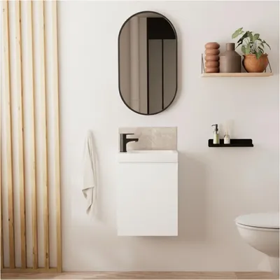 Image de Meuble lave-mains LISA + miroir ovale