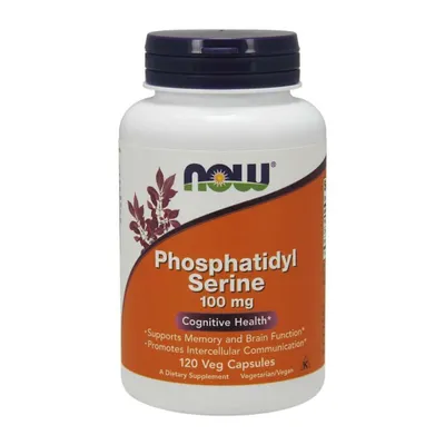 Produktbild von NOW Foods Fosfatydyloseryna 100mg 120 vkaps