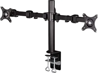 Produktbild von Hama Monitorarm FULLMOTION, für 2 Bildschirme, 66 cm (26"), je 2 Arme, Schwarz