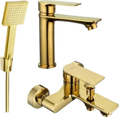 Produktbild von Mexen Royo R45 Badewannenset, Gold - 72203R45-50
