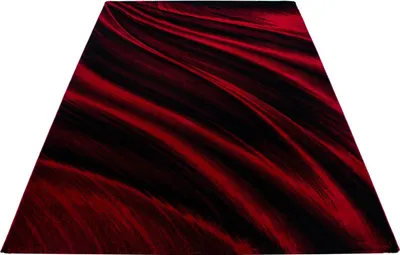 Produktbild von Ayyildiz | Moderner Teppich - Wellen Muster 3D Optik - Kurzflor Wohnzimmer - rot - 140 x 200 cm