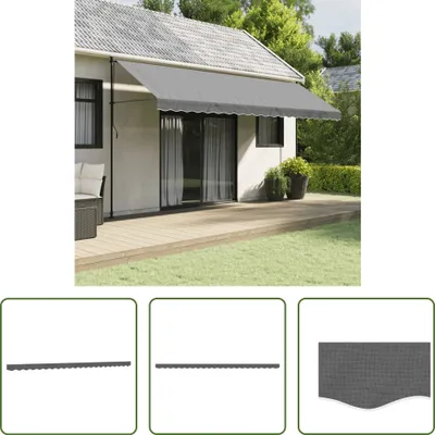 Produktbild von The Living Store Markisenvolant Anthrazit Gestreift 5 m