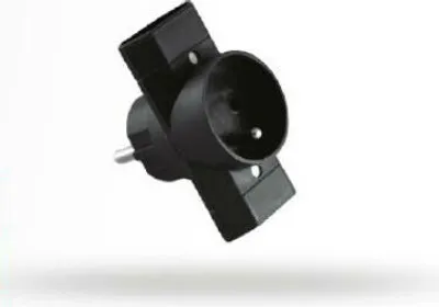 Zdjęcie produktu dla Rozgałęźnik wtyczkowy 1-gniazdo z/u + 2-gniazda b/u czarny Elgotech R-21-2