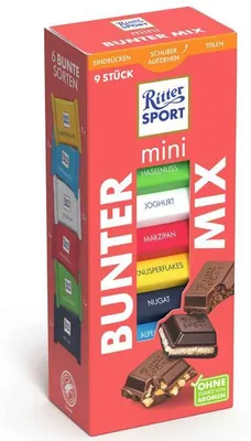 Produktbild von Ritter Sport Schokolade Mini Bunter Mix 1378C sort 150g