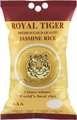 Produktbild von Royal Tiger Jasminreis Duftreis Premium Gold, 5kg Beutel, Langkornreis