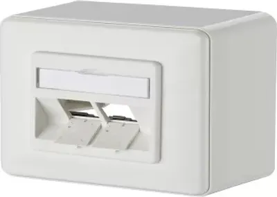 Produktbild von METZ CONNECT 130B10D20002-E - 2 x RJ-45 - Weiß - 85 mm - 43 mm - 85 mm