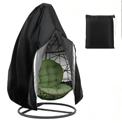 Immagine prodotto di Copertura per sedia a dondolo, dimensioni 190x115 cm, impermeabile, antivento, tessuto Oxford 210D, colore nero