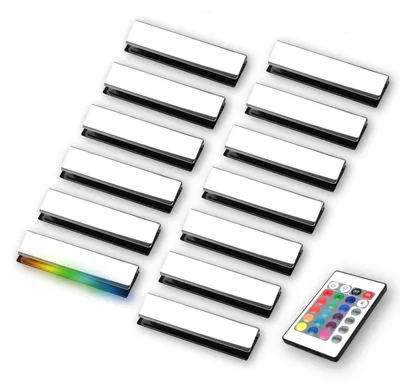 Produktbild von kalb | LED RGB Glaskantenbeleuchtung Vitrinenbeleuchtung Clip Glas 13er Set