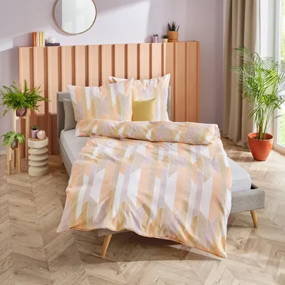 Produktbild von Bettwäsche Kaeppel Seersucker 474-64 Mikado geometrisch sonne 135x200