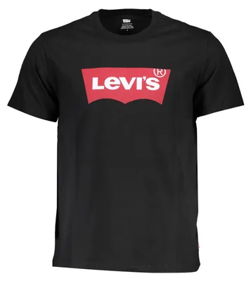 Produktbild von Stylisches schwarzes Kurzarm-T-Shirt für Herren mit Logo-Druck