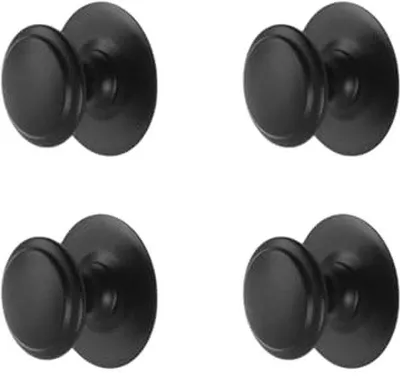 Obrázok produktu pre Ultiluxe Samolepiace nábytkové gombíky - 4 kusy - Samolepiace úchyty - Gombíky na skrinky - 28 mm - Nábytkové doplnky - vodeodolné - Čierne
