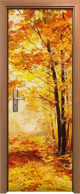 Produktbild von Türposter 70x200 cm Türaufkleber Türtapete Türfolie Klebefolie Landschaft Herbst Bäume Wald blätter