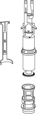 Produktbild von MEPA Ablaufventil-Set Unterputzspülkasten SC A12 - E11 - E21 - E31 590738