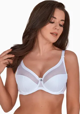 Produktbild von GAIA Damen Büstenhalter Sonia – Halbverstärkter Semi-Soft BH mit Bügeln – Mittelhohe Bedeckung – Ohne seitliche Bügel – Starker Halt – Hoher Tragekomfort - Weiß G80