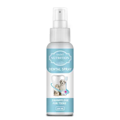 Produktbild von Saint Nutrition® – Dental Spray - für Hunde und Katzen – Zahnsteinspray – Mundgeruch entfernen – gegen Mundgeruch – Zahnreinigung und Zahnpflege