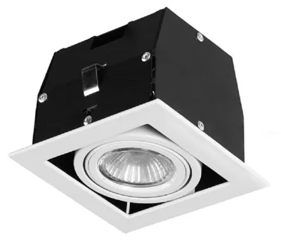 Image de Spot encastré, indice de protection IP23, modèle Cardan, culot GU10/G5, puissance 3 x 50W, couleur blanche, flux lumineux 857 lm
