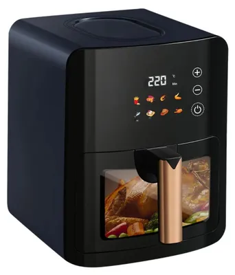 Image de Grande friteuse à air chaud - Airfryer - Sans huile, faible teneur en matières grasses -intelligente par écran tactile - Fenêtre de visualisation - Automatique - Multifonctionnelle