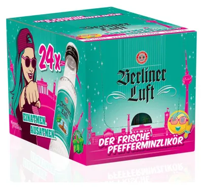 Image de Berliner Luft Liqueur de menthe claire fraîche et vegan 20ml pack de 24