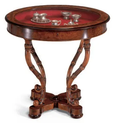 Produktbild von Couchtisch Holztisch Design Tische Italienischer Rundtisch Holz Beistelltisch