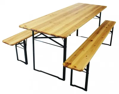 Immagine prodotto di Set Birreria da Giardino Pieghevole in Legno Marrone