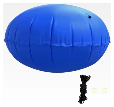Produktbild von Winterpoolkissen Blau Ø 310 x 180 cm PVC, Einstellbar, Rund, UV-beständige Materialien, Langlebiges aufblasbares Poolkissen, Wetterfeste Abdeckung, Saisonale Wartung