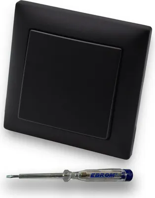 Produktbild von BUSCH JÄGER Wechselschalter 2000/6 US BBBlack Wippe BBBlack Rahmen Schwarz MATT